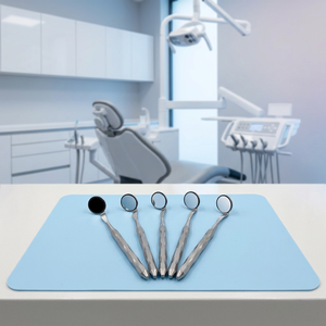 Ensemble de miroirs buccaux dentaires en argent avec poignée moletée, instrument manuel de chirurgie orale, classe I - Product Image 5
