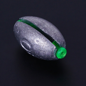 Plomb de pêche japonais à cœur ouvert, ovale, 2g-40g, en plomb électrolytique haute densité pour la pêche en mer et la pêche sur roche - Product Image 1
