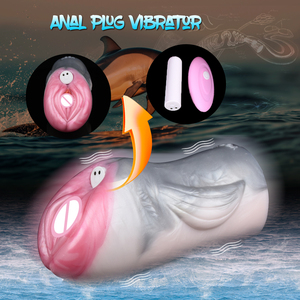 Masturbateur mâle chatte avec vibrateur de balle jouet sexuel adulte pour hommes Stimulation du pénis 3D réaliste Masturbation serrée Stroker - Product Image 4