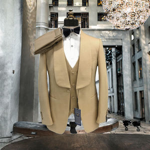 Abito bianco Slim-Fit Real Party per uomini d'affari giacca monopetto con scollatura a V pantaloni gilet per riunioni matrimoni MS765 - Product Image 2