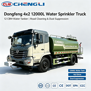Camion-citerne d'arrosage 12m³ de fabrication OEM chinoise pour le nettoyage des routes, la suppression de la poussière et l'irrigation des jardins - Product Image 1