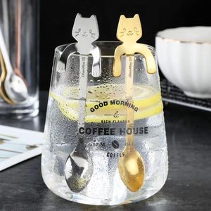 304 Stainless Steel Cat <b>Spoon</b> Hanging <b>Spoon</b> <b>Coffee</b> Dessert <b>Spoon</b> Mug <b>Spoon</b> Gift <b>Spoon</b> Food Grade - Product Image 1