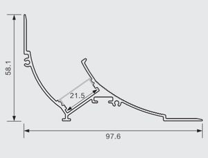 Perfil de aluminio de iluminación indirecta de techo SDW109N, Canal Led de zócalo blanco, difusor Led de moldura de corona para decoración del hogar - Product Image 3