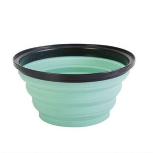 Eco-Friendly Round Collapsible <b>Silicone</b> <b>Bowl</b> Customizable Food Storage Containers for Camping - Product Image 1