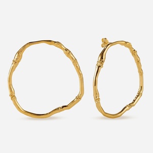 Bombastica eclissi grandi cerchi orecchino 316L in acciaio inox forma geometrica per le donne Hip-hop frequentatrici di feste - Product Image 1