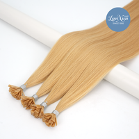 Extensiones de Cabello con Punta Plana de Queratina, Cabello Virgen Remy Europeo Invisible con Cutícula Alineada, Doble Trama, Calidad Profesional, Bajo MOQ