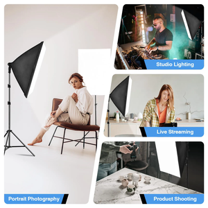 Nhiếp ảnh 50*70cm <span class=keywords><strong>softbox</strong></span> 2m đứng 85 wát <span class=keywords><strong>LED</strong></span> bóng đèn ánh sáng <span class=keywords><strong>LED</strong></span> mềm hộp <span class=keywords><strong>Studio</strong></span> video ánh sáng Kit cho hình ảnh sống trực tuyến - Product Image 6