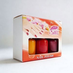 กล่องกระดาษสีขาวเคลือบยูวีสำหรับยาทาเล็บ พร้อมจัดส่งรวดเร็ว บรรจุภัณฑ์แบบมันเงาสำหรับขวดแลคเกอร์และผลิตภัณฑ์ความงาม - Product Image 1