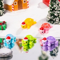 Nouvelle conception de casquette de Noël en résine, ornement tortue, moules en résine pour tortues de Noël, artisanat en résine animaux de Noël pour la décoration