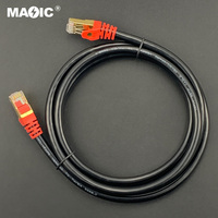 Kabel Ethernet Kucing 7 Kaki 100 MHz, Kabel LAN RJ45 10 Gigabit 600MHz Tugas Berat Magelei 26AWG