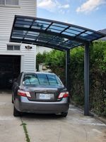 Diseños Modernos de Cocheras y Garajes, Elegante Refugio de Aluminio para Entrada de Vehículos y Decoración Exterior de la Casa