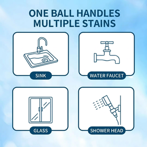 Balle de nettoyage écologique Magic Solid pour la salle de bain, les carreaux, les robinets, les douches, détartrage et nettoyage des fissures avec fibres PP, livraison directe - Product Image 3
