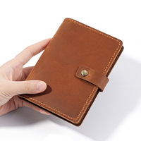 Porte-passeport en cuir véritable Crazy Horse gravé au laser avec logo personnalisé ODM OEM, étui de protection pour passeport en cuir pleine fleur