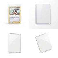 JIN OU Ultra Clear Card Toploader avec teinte bleu clair, porte-cartes à collectionner haute transparence 3x4 pour cartes de sport et d'idoles