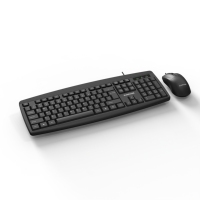 Sunrose T13s Clavier de jeu filaire mince 104 touches pleine taille Plug-and-Play étanche ergonomique Ensemble souris 3 touches