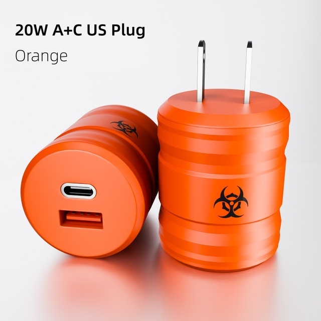 PD20W QC18W MINI Charger Type-c Usb Fast Charging Charger 20W for Choice Modern Stylish Sense of High Quality Oil Drum Charger