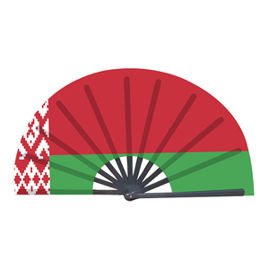 Abanicos Plegables de Bambú con la Bandera de Bielorrusia al por Mayor, Abanico de Mano para Carnaval, Boda, Festival, Fiesta, Agencia de Viajes - Product Image 1