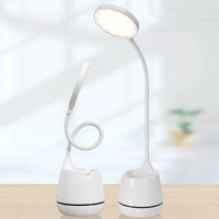 Lampe LED de haute qualité en vente directe, lampe de bureau rechargeable avec support de rangement pour stylos, protection des yeux pour la lecture