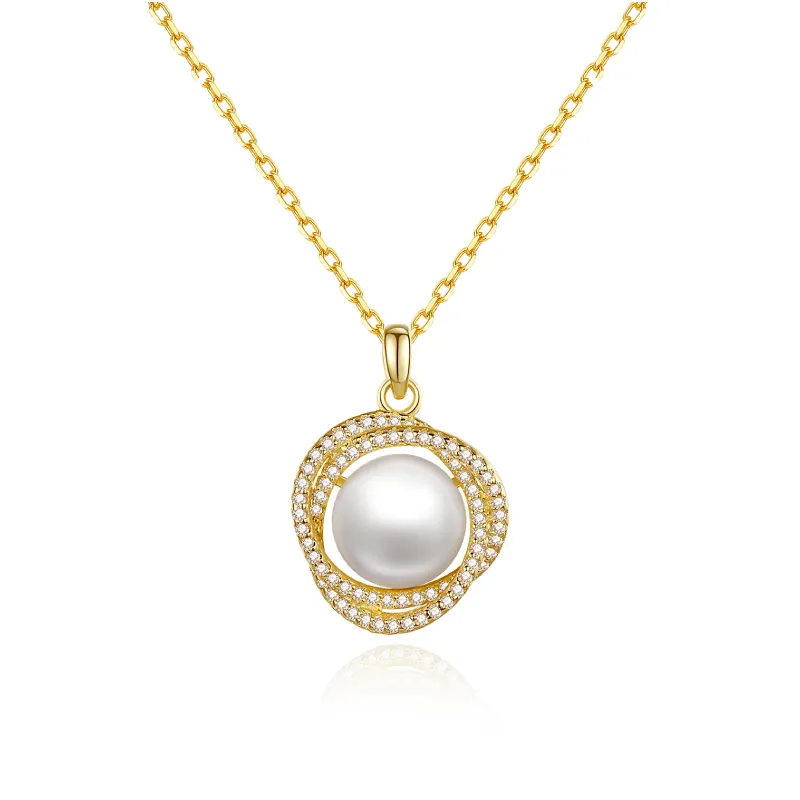 Joyas De Plata Necklace Pearl Pendant Chain for Women Pearl Jewelry 925 Sterling Silver