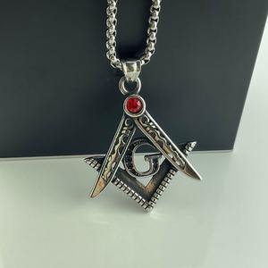 Mason AG Charm Pendant Stainless Steel Freemasons <b>Masonic</b> Letters AG Pendant Jewelry Man <b>Gifts</b> - Product Image 3