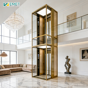 Домашний мини-лифт для 2, 3, 4 этажей с автоматической дверью, для установки внутри и снаружи помещений, для жилых вилл, малый домашний лифт, современный дизайн, TUV - Product Image 1