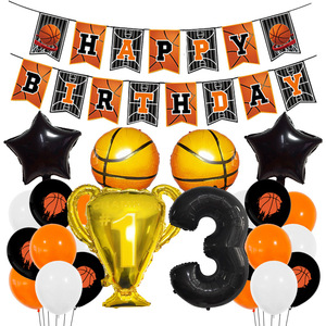 Decoración para Fiesta de Baloncesto, Globos de Látex con Temática Deportiva de Baloncesto, Suministros para Fiestas de Niños, <span class=keywords><strong>NBA</strong></span> para Niños, Baby Shower - Product Image 3