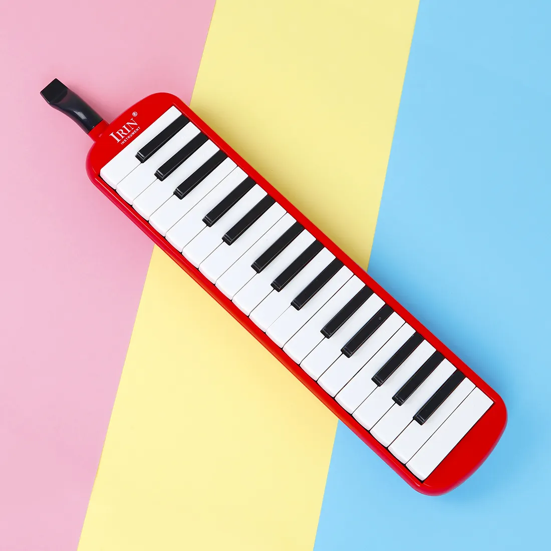 Black Glarry 37 Keys Melodica Musical Instrument for Music Lovers Gift with Two mouthpieces and Carrying Bag 