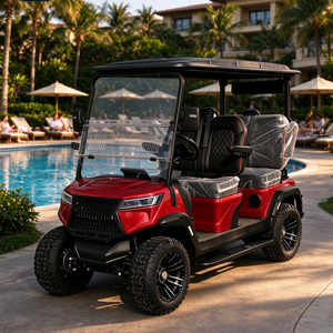 Voiturette de golf électrique au lithium 4 places avec suspension indépendante pour le transport dans les villas et complexes hôteliers - Product Image 1