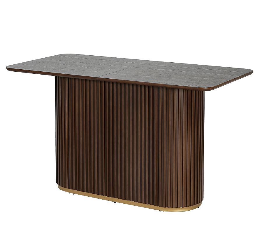 Nogal + MDF + Hierro + Comedor