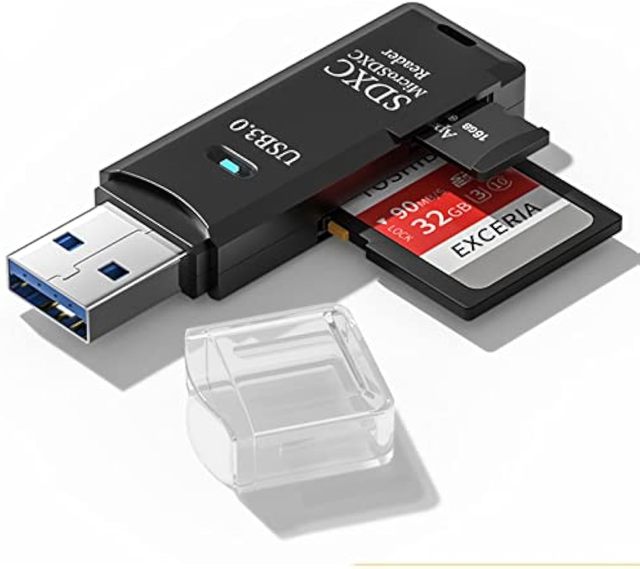 5Gbps 2-in-1 Card Reader to USB A Adapter USB3.0 SD Card Reader