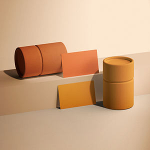 Boîte cylindrique de luxe en carton recyclable, personnalisable avec couvercle et base imprimés, pour emballage alimentaire, sachets de thé ou cadeaux, toutes tailles. - Product Image 5