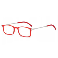 Lunettes carrées pliables à petit cadre boîte en verre pliante lunettes de lecture portables en métal avec étui lunettes anti-lumière bleue