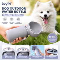 Nouveau produit transfrontalier : Gamelle et abreuvoir pliables en silicone pour chien, idéales pour les voyages en extérieur