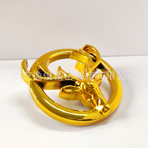 <b>Gold</b> Antler Shape <b>Sofa</b> Decorative Buckle 129mm Diameter Plastic Contemporary Design High Quality Furniture Hardware - Product Image 2