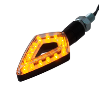 Système d'éclairage de moto avec 15 LED 1,2W 12V homologuées E Mark E8, boîtier ABS, lentille orange AS, clignotants de moto