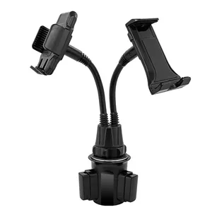 Dual Phone Holder for Car Cup Holder, Universal Tablet Cell Phone Cup Mount Expander fit Most of Cell Phone & Tablet