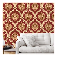 Papier peint moderne à motif floral, facile à poser, en PVC imperméable, isolant thermique, revêtement mural pour chambre à coucher, longueur 10 m, résistant à l'humidité