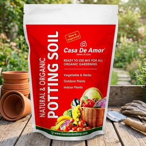 Casa De Amor Sac de culture réutilisable avec mélange de terreau naturel et engrais organique pour fleurs, légumes et plantes purifiantes de l'air - Product Image 3