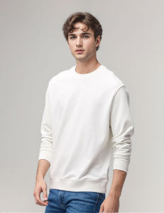 Sweat-shirt à col rond personnalisé avec logo brodé, mode de luxe en gros, sweat-shirt unisexe de haute qualité - Product Image 2