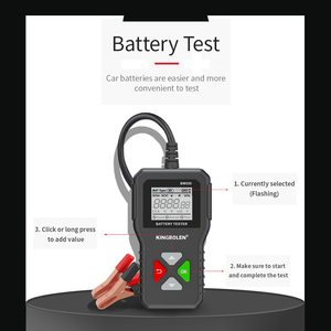 Kingbolen BM550 - Comprobador de Baterías de Coche 6V 12V 24V 100-2000 CCA, Analizador de Baterías de Automóvil, Escáner OBD2 - Product Image 5
