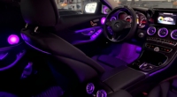 Kit d'éclairage d'ambiance intérieur LED RGB 64 couleurs pour Mercedes-Benz Classe C GLC W205 X253 - Accessoires d'éclairage atmosphérique à turbine