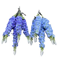 Fleurs artificielles en soie, Jacinthe violette blanche à 5 branches, faites à la main, longue durée, pour Pâques, la Fête des Mères, la Saint-Valentin, Halloween
