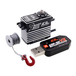 Servomoteur numérique AGFRC 0,082 sec, étanche IP67, engrenages en acier, 4 pôles, 54 kg-cm, sans balais, pour voitures RC 1/8 et pièces de bateaux RC - Product Image 1