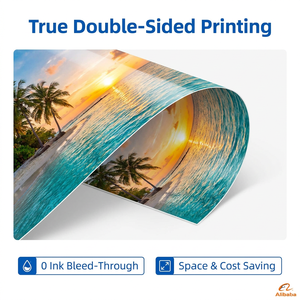Papier <span class=keywords><strong>photo</strong></span> double face en PET incassable, résistant aux déchirures, papier <span class=keywords><strong>photo</strong></span> RC pour impression de menus de restaurant, invitations de mariage - Product Image 1