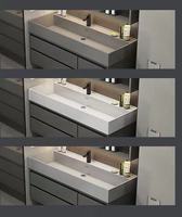 Ensembles de salle de bain de luxe en gros : Meubles-lavabos avec vasque, meuble-lavabo en bois avec miroir LED