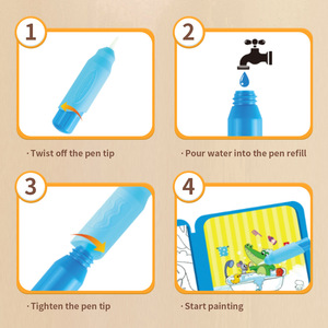 Livre de <span class=keywords><strong>dessin</strong></span> à l'eau en EVA Château de Princesse et <span class=keywords><strong>Prince</strong></span>, livre de peinture magique réutilisable, sans désordre, jouet éducatif pour gribouiller, cadeau pour filles de 3 ans et plus - Product Image 2
