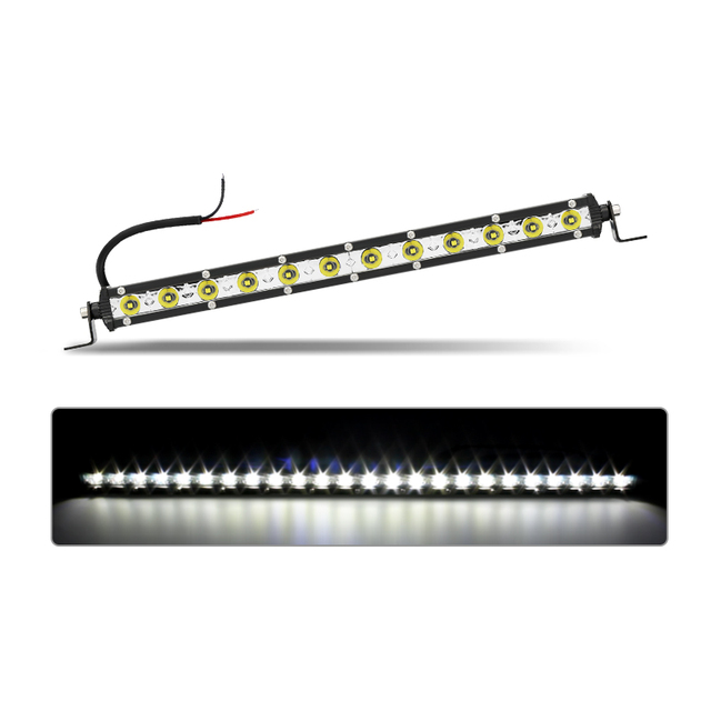 7" 13" 19" 26" 32" 38" 45" 51" Straight Slim LED Light Bar Single Row 18W 90W 120W 144W SUV 4X4 ATV Off Road LED Work Light