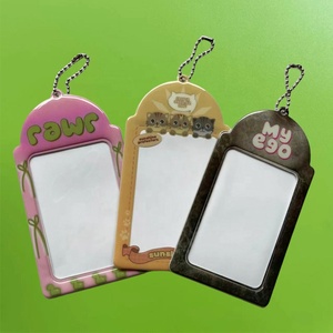 Nouveau style 2025 – Porte-cartes PVC personnalisé avec cadre, personnages de dessins animés japonais, anime, kawaii, bandes dessinées, mignons, porte-clés <span class=keywords><strong>photo</strong></span> et perles - Product Image 5
