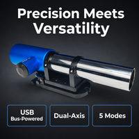 Autocollimateur ultra-précis 0,3 arceaux-seconde, portée 30m, ouverture 48mm, FL 300mm, double axe, alimentation USB pour métrologie CNC de grande envergure