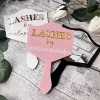 Miroir de poche personnalisé pour salon de beauté, moderne, avec feuille acrylique écologique, couverture intégrale du visage, conception de logo personnalisée